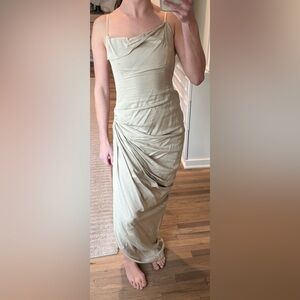 DESIGNER JACQUEMUS Beige/Sand Maxi Linen Dress